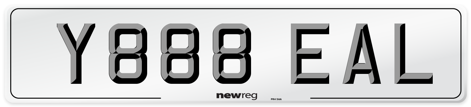Y888 EAL Number Plate from New Reg